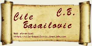 Ćile Basailović vizit kartica